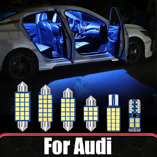 For Audi A3 8L 8V 8P S3 RS3 A4 B6 B7 B8 S4 A5 S5 RS5 A6 C5 C6 C7 S6 RS6 Q5 8R SQ5 Q7 4L Car LED Lights Reading Lamps Accessories