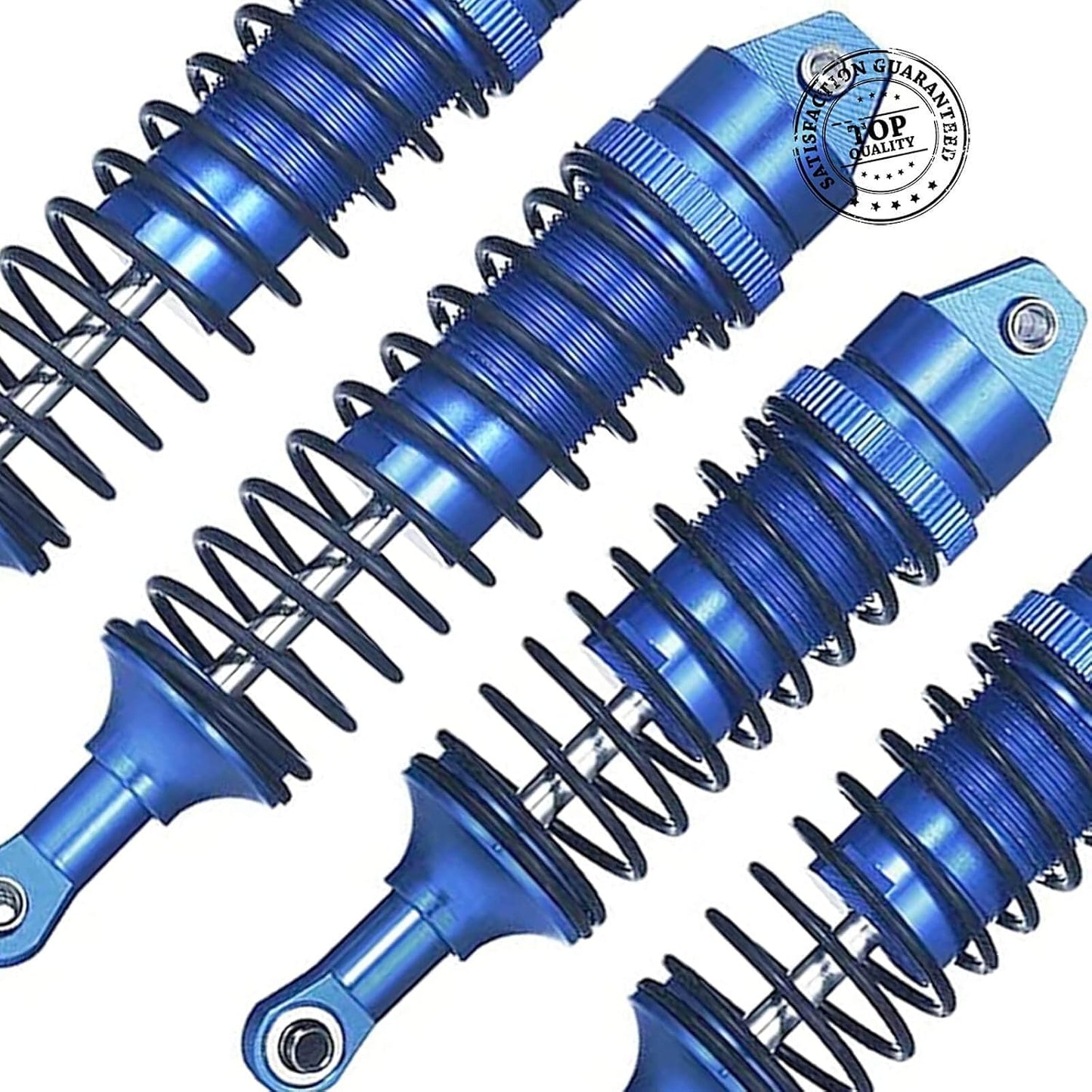 RC Shock Absorber Compatible with 1:10 Slash 4X4 Stampede 4X4 Rustler 4X4 Rally 4X4 Hoss 4X4,Front & Rear RC Upgrades Part,4-Pack Full Metal Aluminum RC Shock Damper,Replace 5862,Navy Blue
