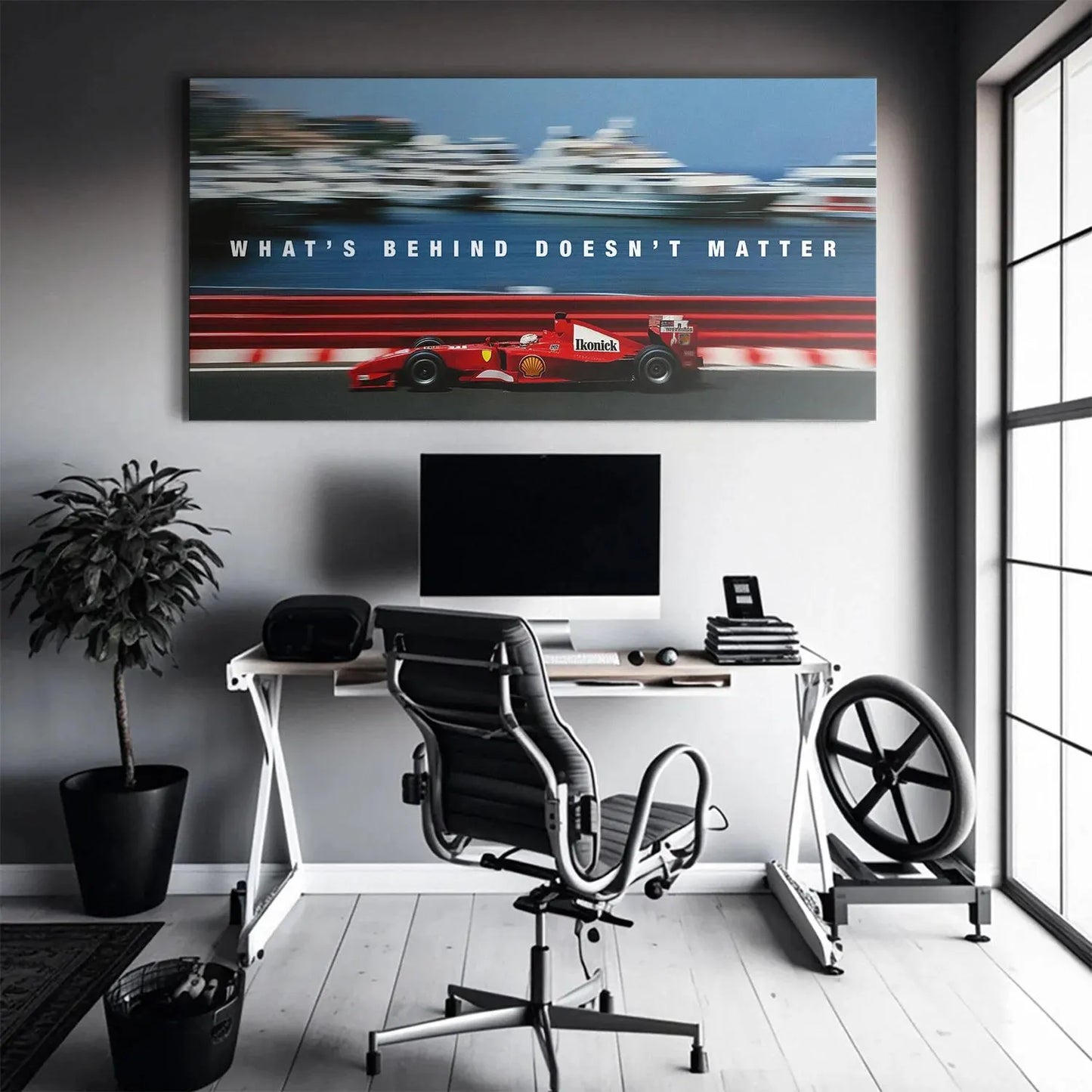 Formula 1 Racing Canvas β Ferrari Style Wall Art β Motorsport Poster β Speed Car Decor for Office or Man Cave