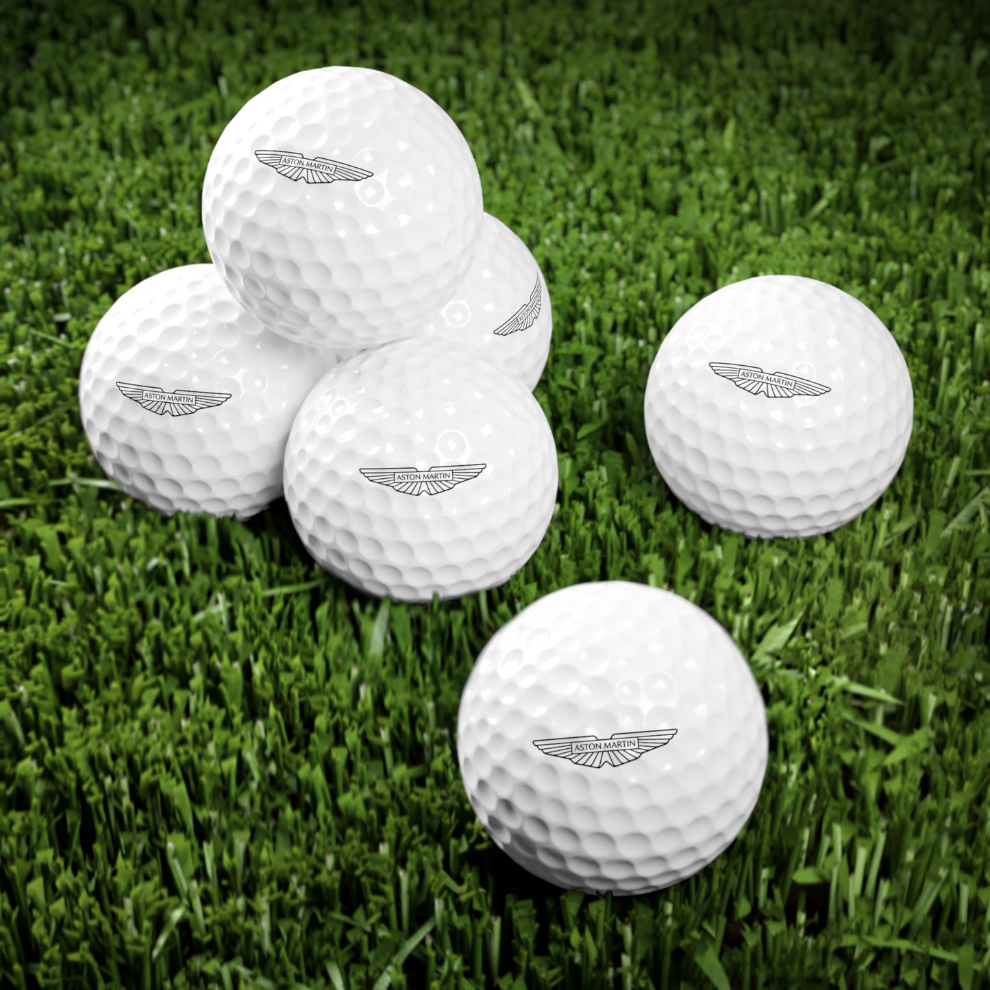 Aston Martin Golf Balls Set, 6 Premium Golf Balls for Golf Enthusiasts, Unique Gift for Father's Day, Elegant Sports Gift