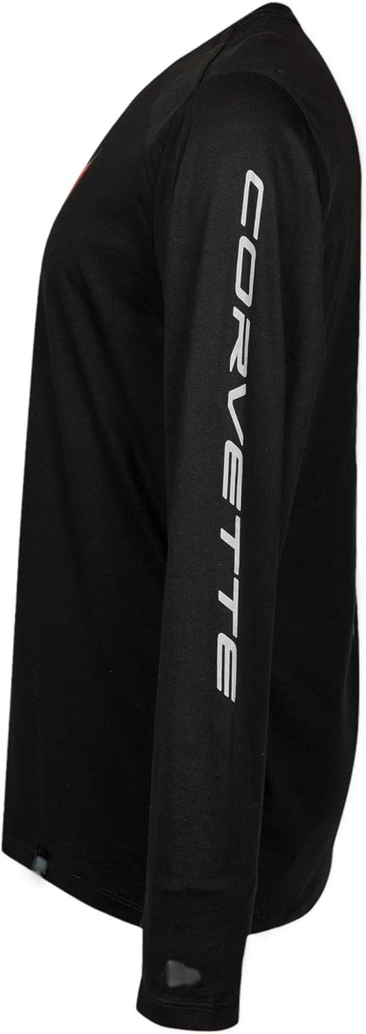 C8 Corvette Next Generation Carbon Flash Long Sleeve T-Shirt - Black (Medium)