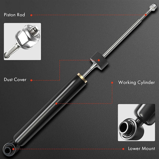 Rear Pair (2) Shock Absorber Strut Assembly Compatible with Audi A4, A4 Quattro,