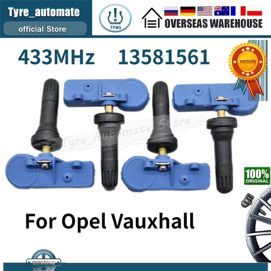 TPMS Tyre Pressure Monitoring System for 2014-2019 Opel Corsa E Adam Vauxhall Chevrolet 433Mhz TIRE SENSOR 13581561